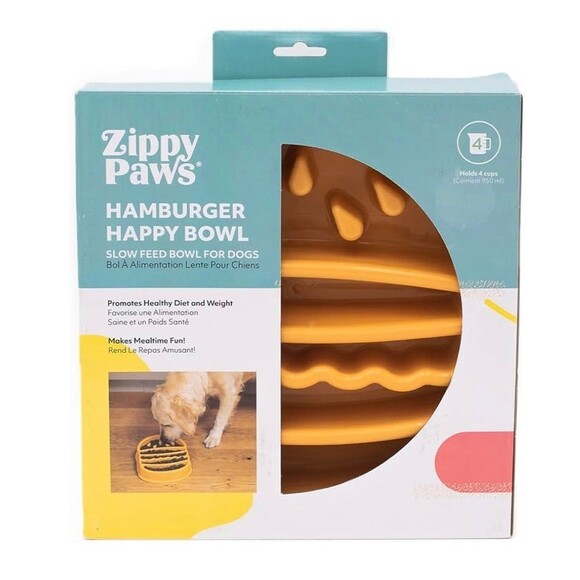 Zippypaws Slow Bowl - Burger - Picture 1 of 3